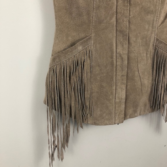 Blucid Suede Leather Fringe Vest - Picture 4 of 8